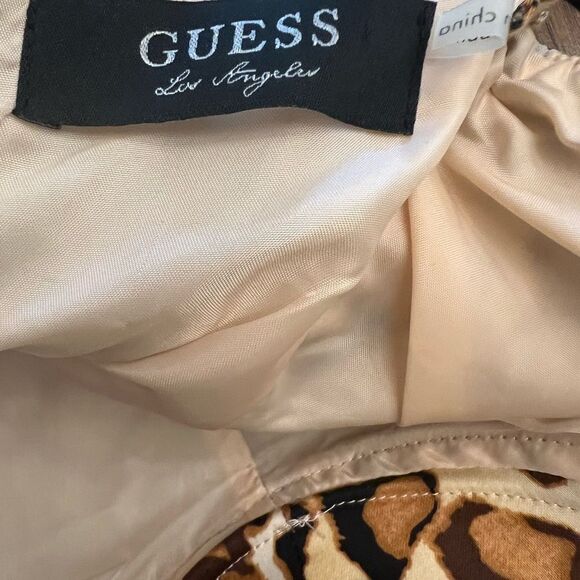 Guess Los Angeles Animal Print Sweetheart neck sun dress w ruffles. Size Small - Picture 5 of 5